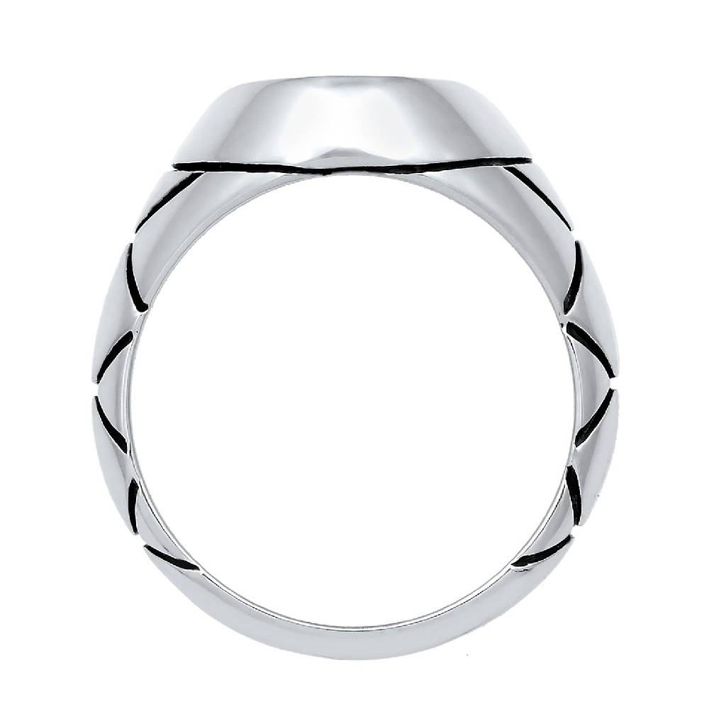 Kuzzoi Siegelring Oval Strukturiert | Emaille Günstig kaufen