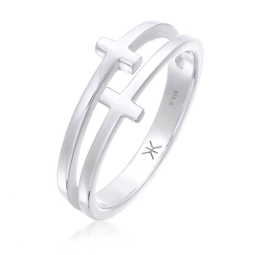 Kuzzoi Ring Kreuz Double Optik Cyber Monday