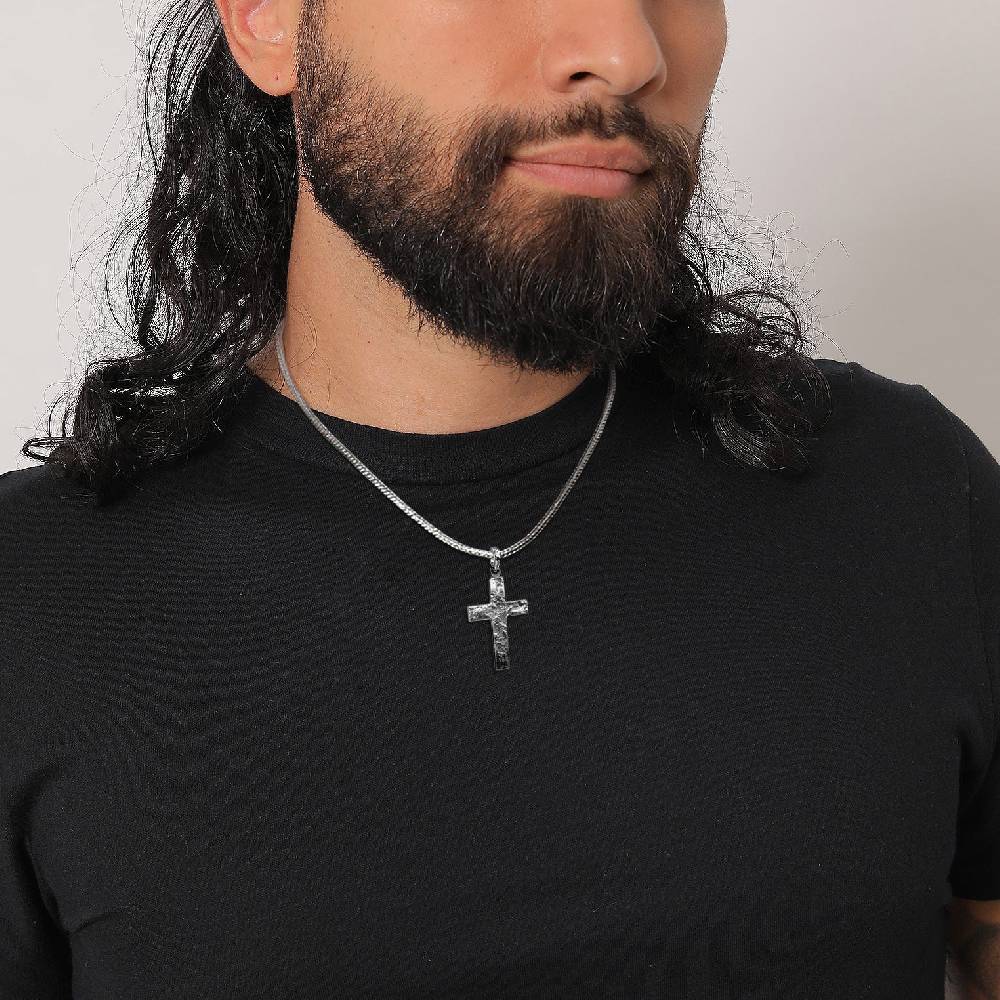 Kuzzoi Anhänger Kreuz Gehämmert Top Angebot