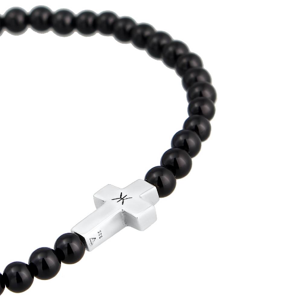 Kuzzoi Armband Kreuz | Onyx (Schwarz) Neuheiten