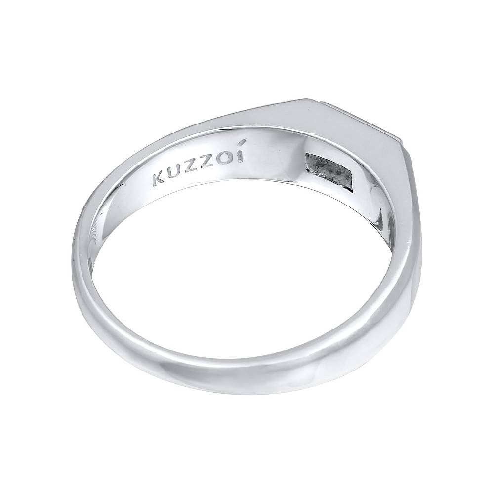 Kuzzoi Siegelring Quadrat | Topas (Weiß) Letzte 2 Tage