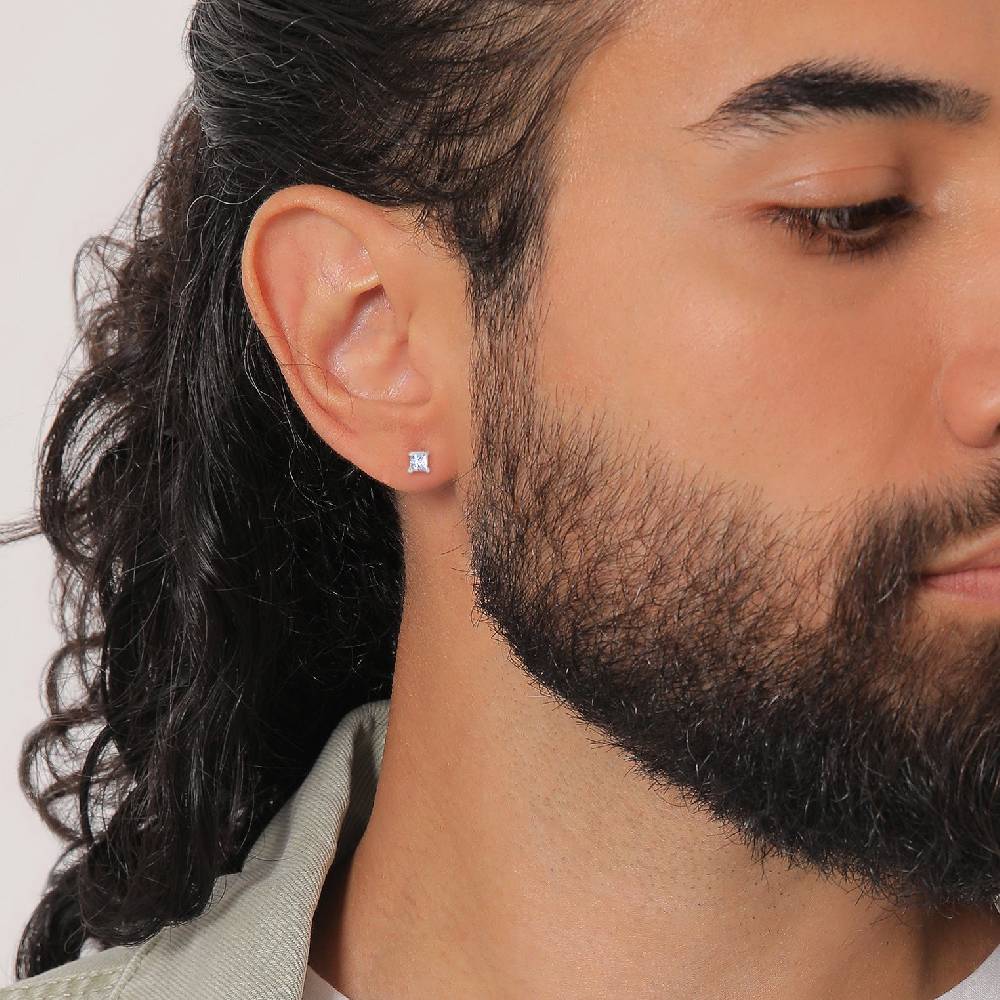 Kuzzoi Ohrstecker Quadrat | Zirkonia Kristalle (Weiß) Bis zu 65% Rabatt