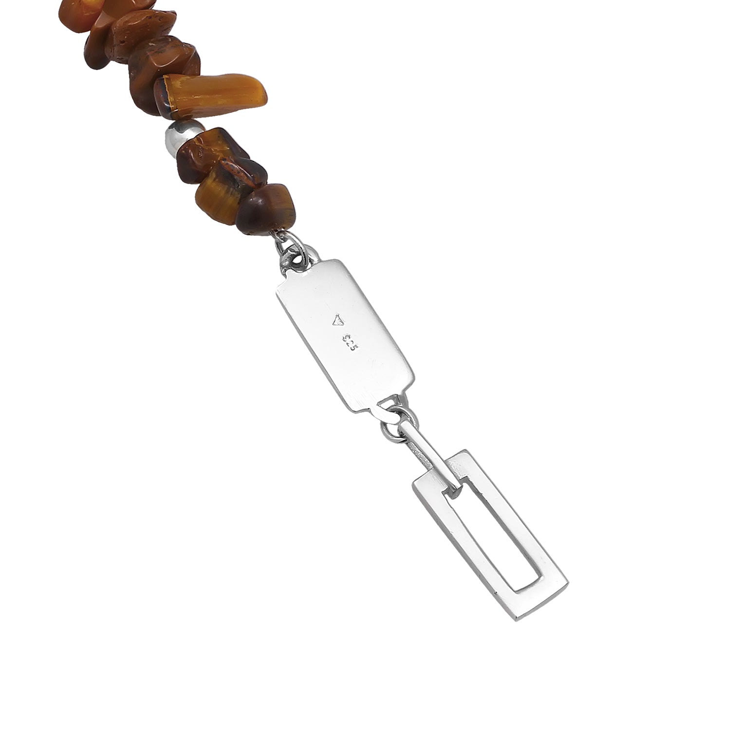 Kuzzoi Halskette Edelstein Splitter | Tigerauge (Braun) Black Friday Preise