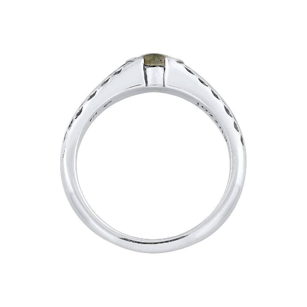 Kuzzoi Bandring Vintage | Labradorit (Grau) Limitierter Zeitrabatt
