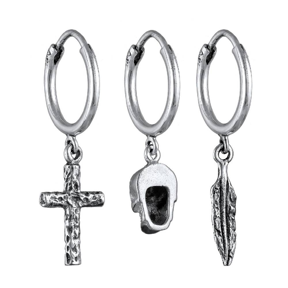Kuzzoi Ohrringset Totenkopf Preisnachlass