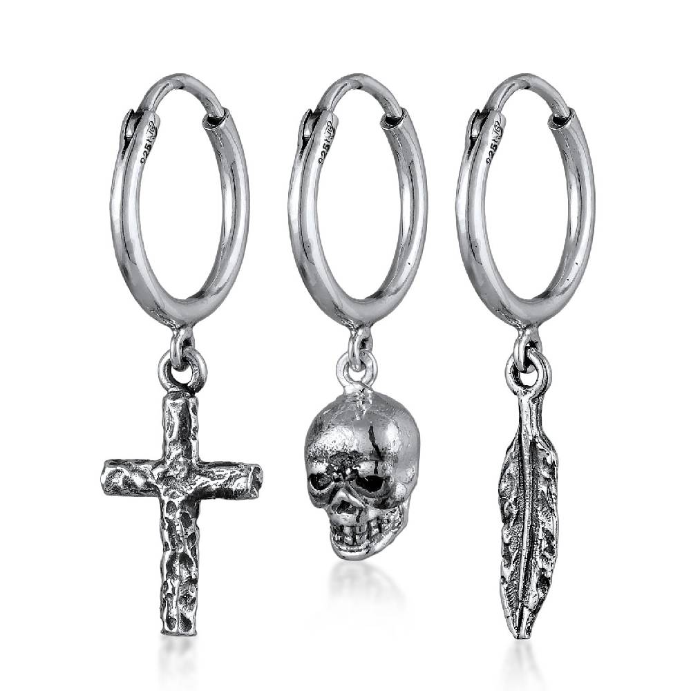 Kuzzoi Ohrringset Totenkopf Preisnachlass