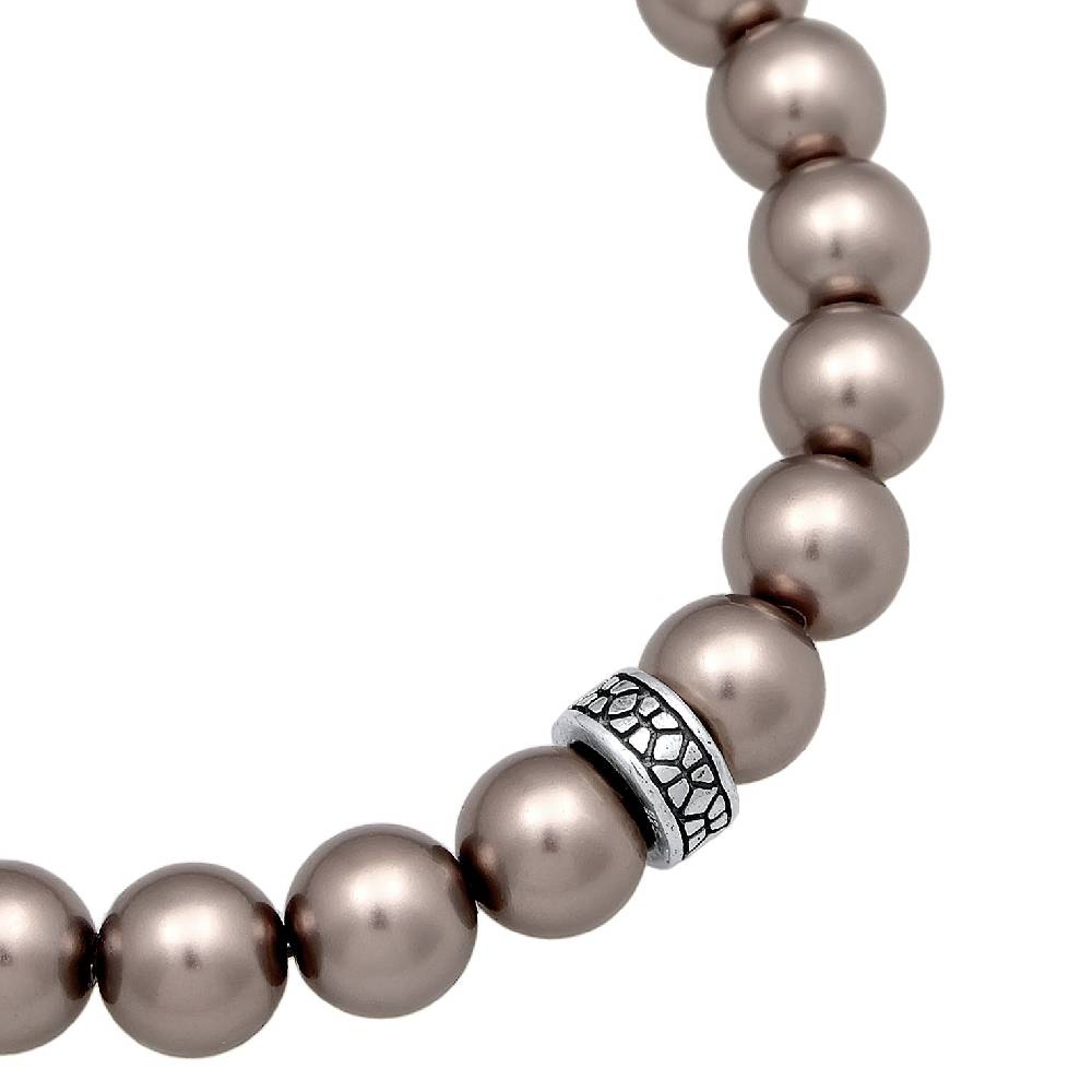 Kuzzoi Armband Beads Elegant | Glasperlen (Grau) Lagerräumung