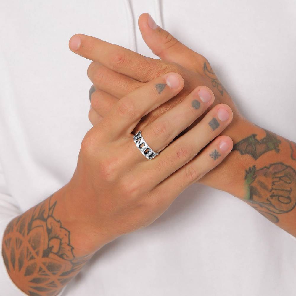 Kuzzoi Bandring Chunky Chain Räumungsverkauf
