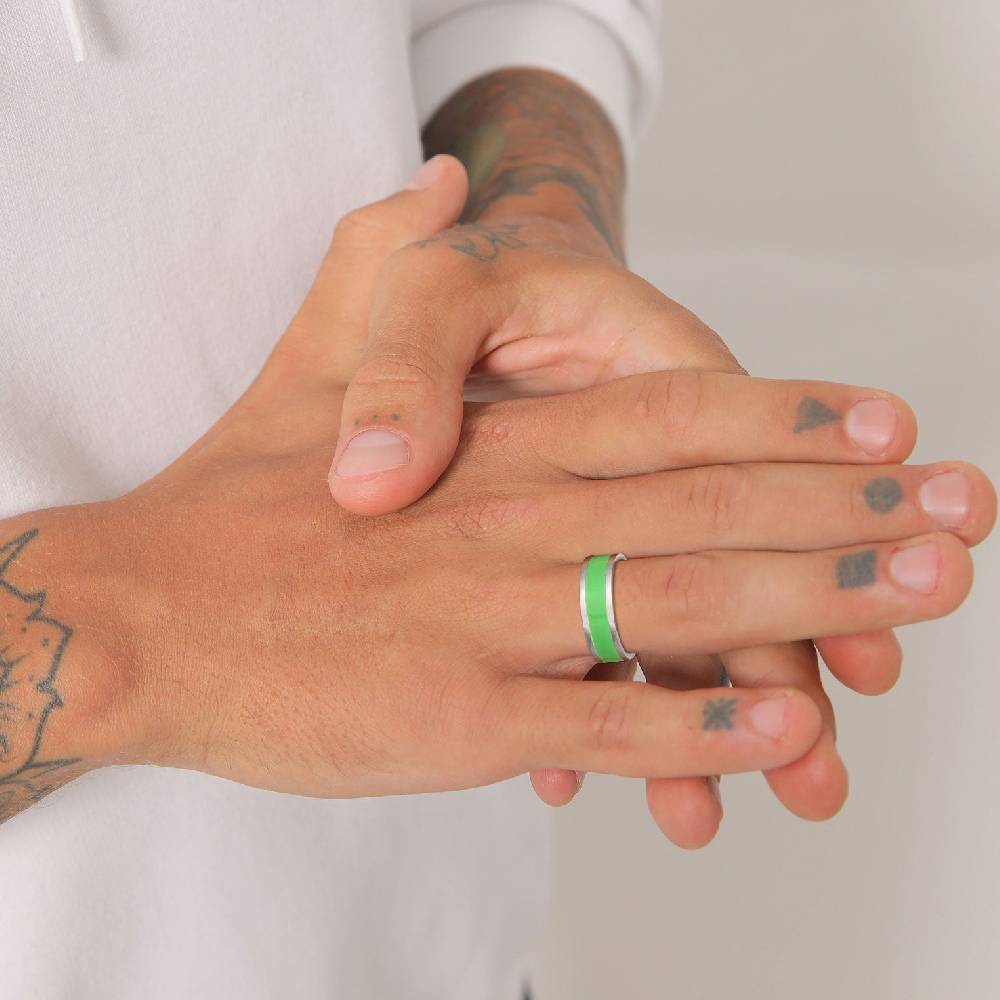 Kuzzoi Bandring Geo | Emaille 50% Rabatt mit kostenlosem Versand