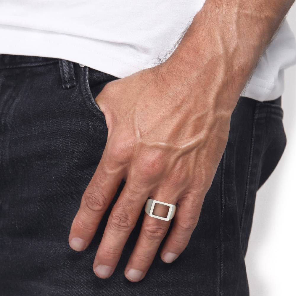 Kuzzoi Siegelring Rechtecker Minimal Online Shopping