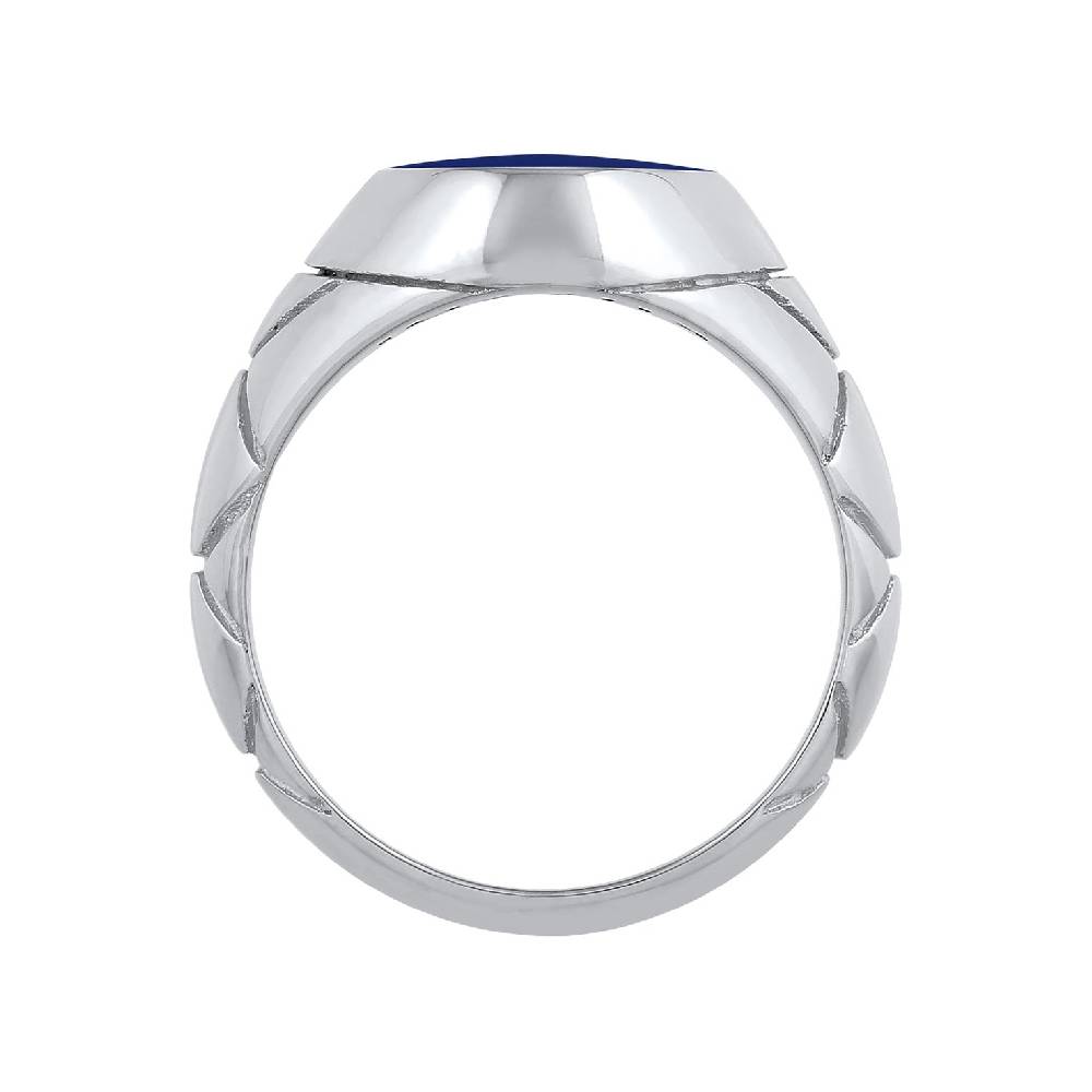 Kuzzoi Siegelring Elegant | Emaille (Blau) Blitzverkäufe