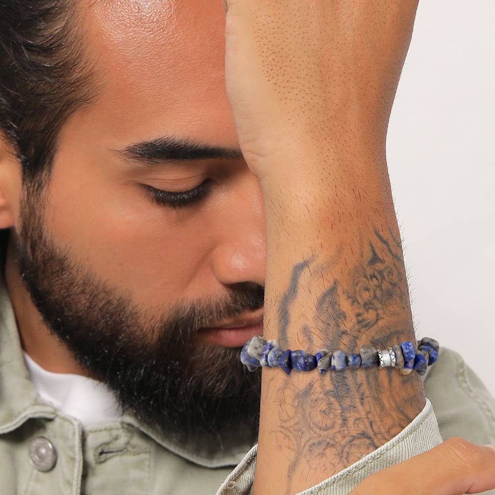 Kuzzoi Armband Beads Vintage | Lapiz Lazuli Steine (Blau) Kostenloser Versand