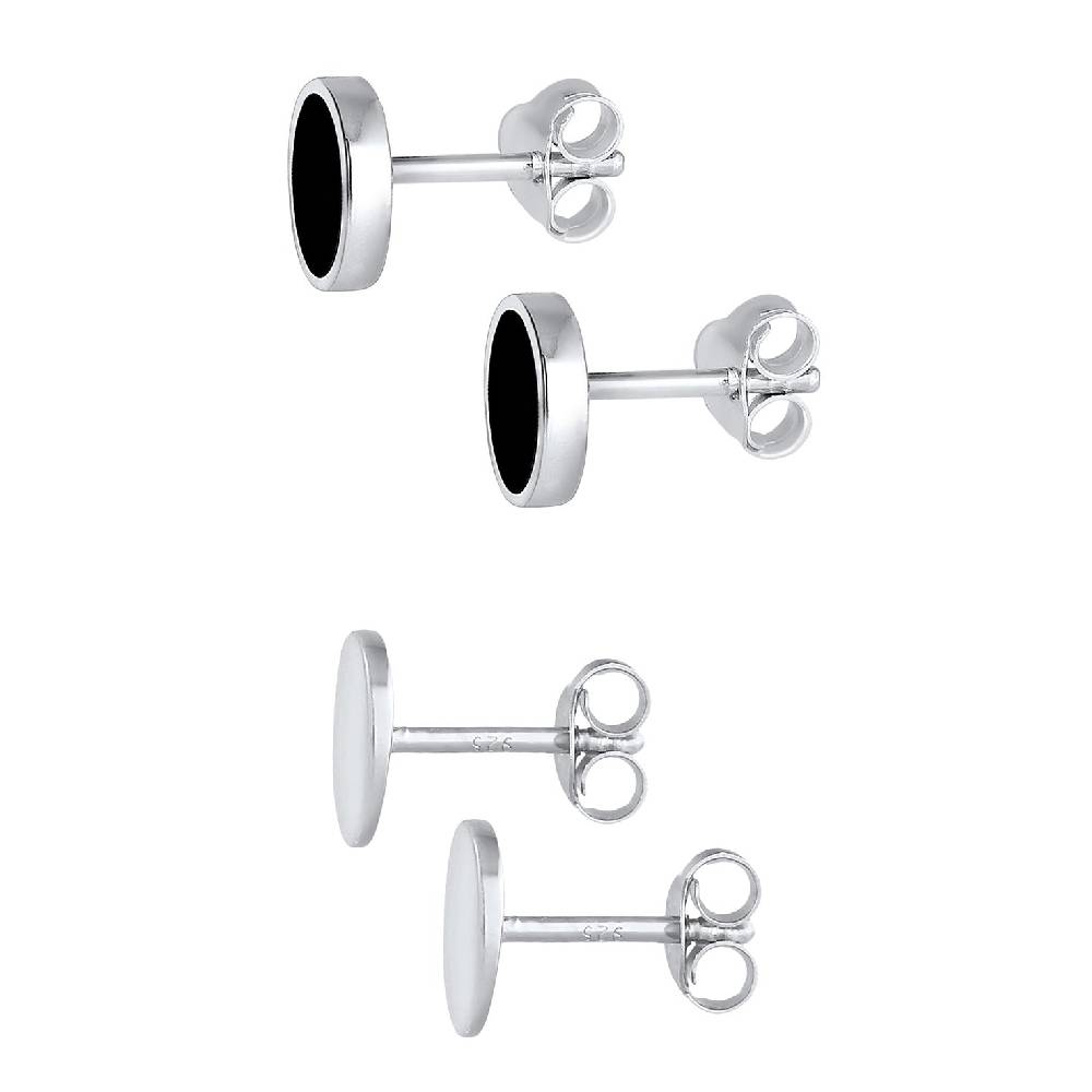 Kuzzoi Ohrringset Geo Rund | Emaille Sonderangebot