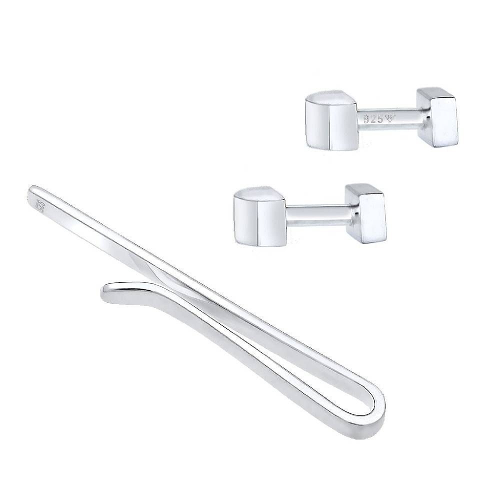 Kuzzoi Schmuckset Krawattennadel Manschettenknöpfe Basic Discount Store für neue Produkte