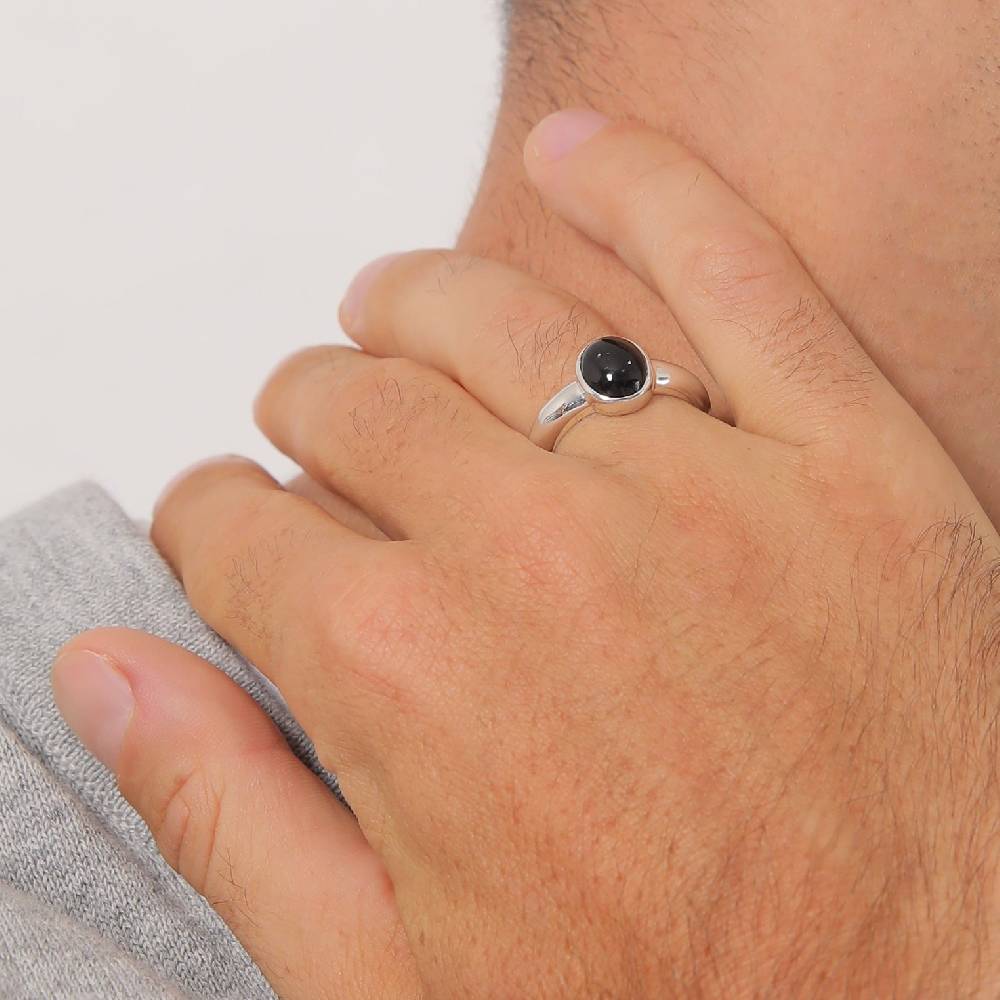 Kuzzoi Siegelring Oval | Onyx (Schwarz) Cyber Monday