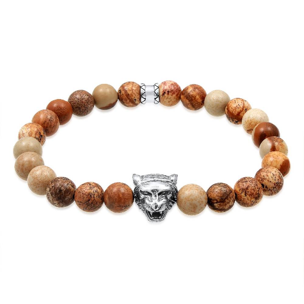 Kuzzoi Armband Tigerkopf | Achat (Braun) Hotsell