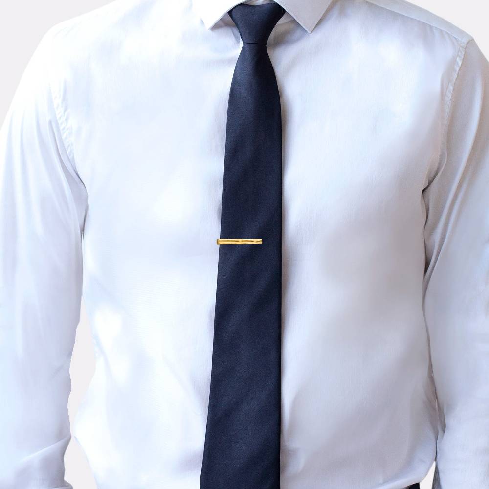 Kuzzoi Krawattennadel Rillen Design Preisnachlass