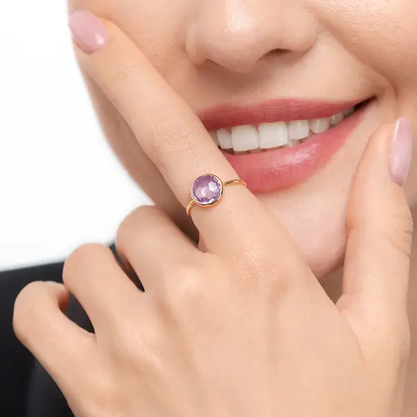 Leaf Jewelry Ring Amethyst, 14 K Gelbgold Discount Store für neue Produkte