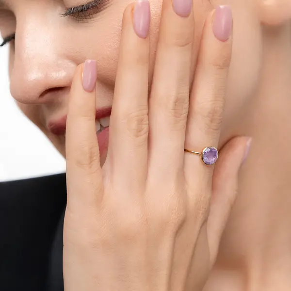 Leaf Jewelry Ring Amethyst, 14 K Gelbgold Discount Store für neue Produkte