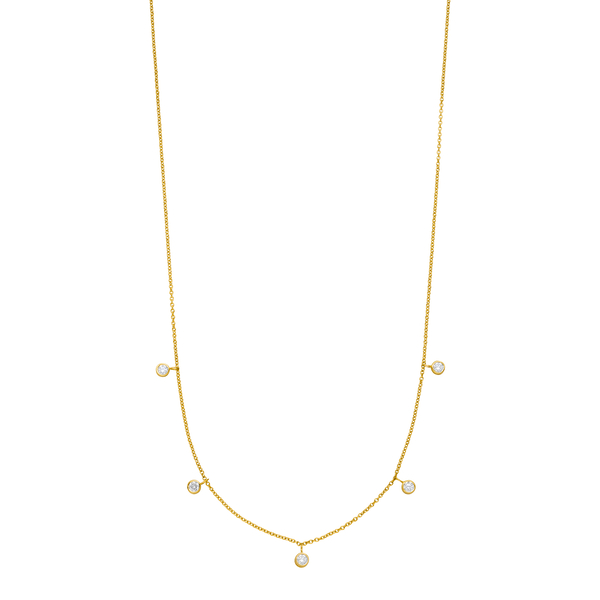 Leaf Jewelry Halskette "my first diamond" Charms, 14 K Gelbgold Nur noch ein Tag übrig