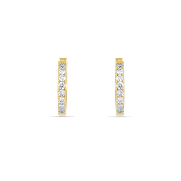 Leaf Jewelry Creole mit Diamanten, 18K Gelbgold Super Rabatt