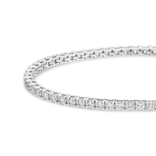 Leaf Jewelry Tennisarmband mit Diamanten, Weißgold, 3.42ct, 17.0cm Clearance-Verkauf
