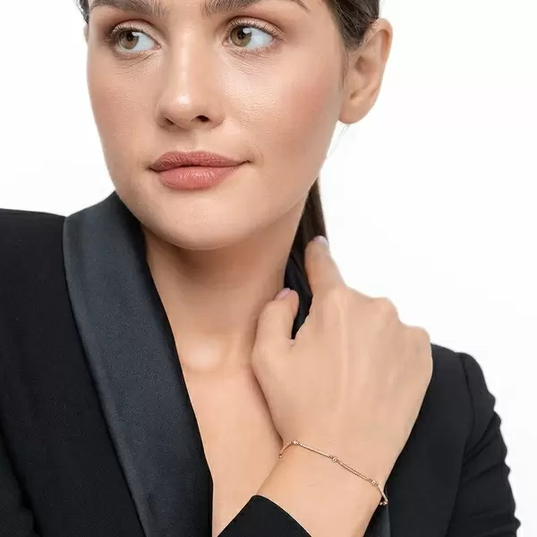 Leaf Jewelry Armband Bar, 18K Weissgold, Diamanten Kostenloser Versand international