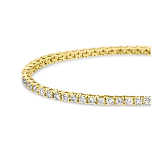 Leaf Jewelry Tennisarmband mit Diamanten, Gelbgold, 3.42ct, 17.0cm Begrenzt auf 3 Tage