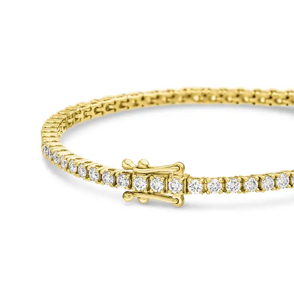 Leaf Jewelry Tennisarmband mit Diamanten, Gelbgold, 3.42ct, 17.0cm Begrenzt auf 3 Tage