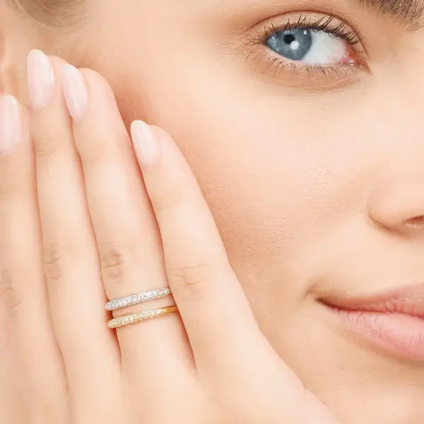 Leaf Jewelry Ring DAZZLE mit Diamanten, 14K Weißgold Speichern exportieren