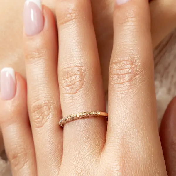 Leaf Jewelry Ring DAZZLE mit Diamanten, 14K Weißgold Speichern exportieren