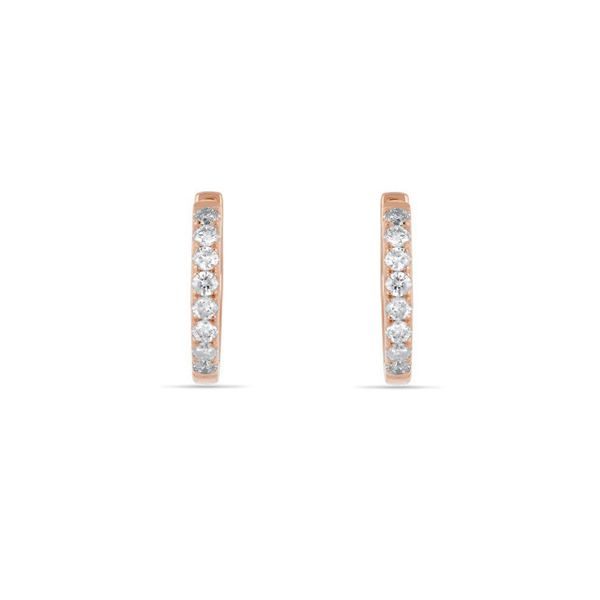 Leaf Jewelry Creole mit Diamanten, 18K Rosegold 2025