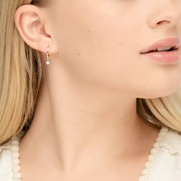 Leaf Jewelry Creole Pure mit Diamanten, 18 K Gelbgold Angebote