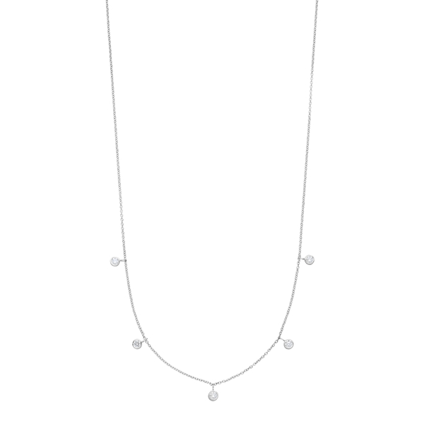 Leaf Jewelry Halskette "my first diamond" Charms, 14 K Weißgold Kostenloser Versand