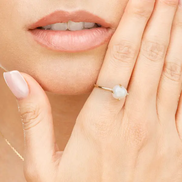 Leaf Jewelry Ring Barock Pearl, 14K Gelbgold Günstig kaufen