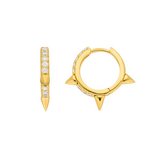 Leaf Jewelry Creole Triple Stud, 18 K Gelbgold vergoldet Black Friday