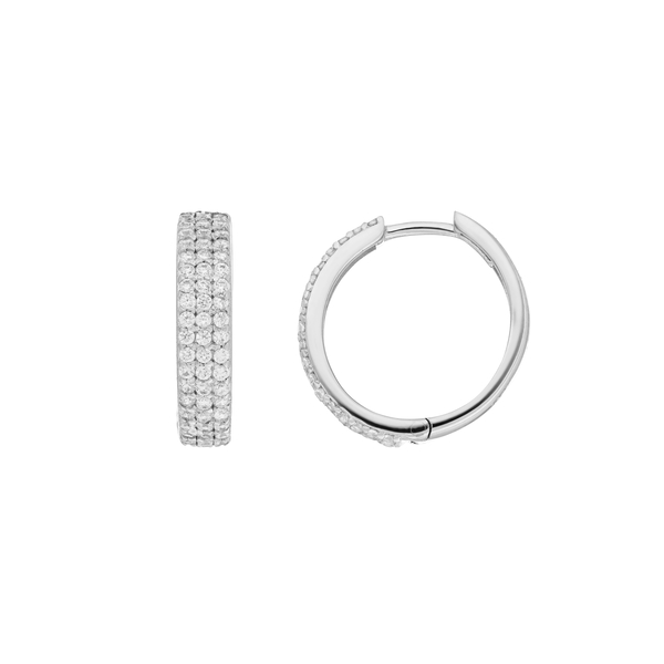 Leaf Jewelry Creole Shiny mit Zirkonia, 925 Sterlingsilber Vatertagsangebot