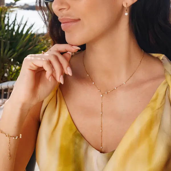 Leaf Jewelry Armkette Flying Pearls, 3-reihig, 18 K Gelbgold vergoldet Jubiläumsangebot
