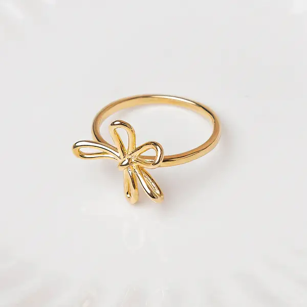 Leaf Jewelry Ring Blossom, 18 K Gelbgold vergoldet Top Angebot