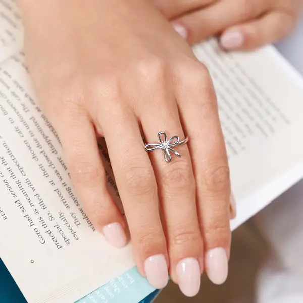 Leaf Jewelry Ring Blossom, 18 K Gelbgold vergoldet Top Angebot