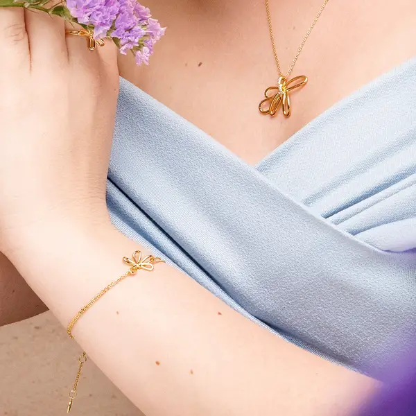 Leaf Jewelry Armkette Blossom, 18 K Rosegold vergoldet Neuheiten