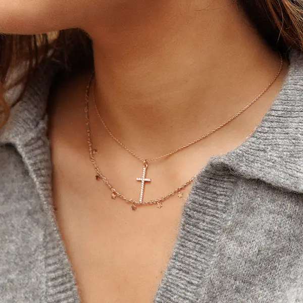 Leaf Jewelry Halskette Labradorit Stars, 18 K Gelbgold vergoldet Super Sparpreis