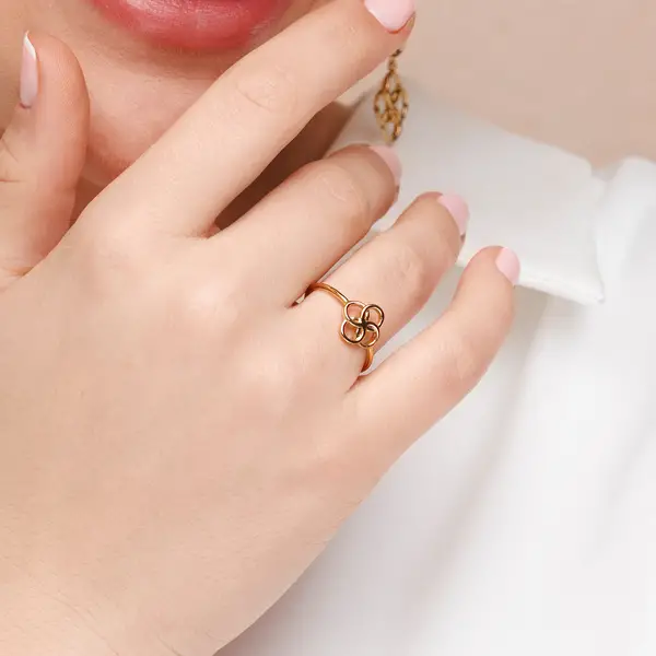 Leaf Jewelry Ring Clover Charm, 925 Sterlingsilber Begrenzte Freigabe