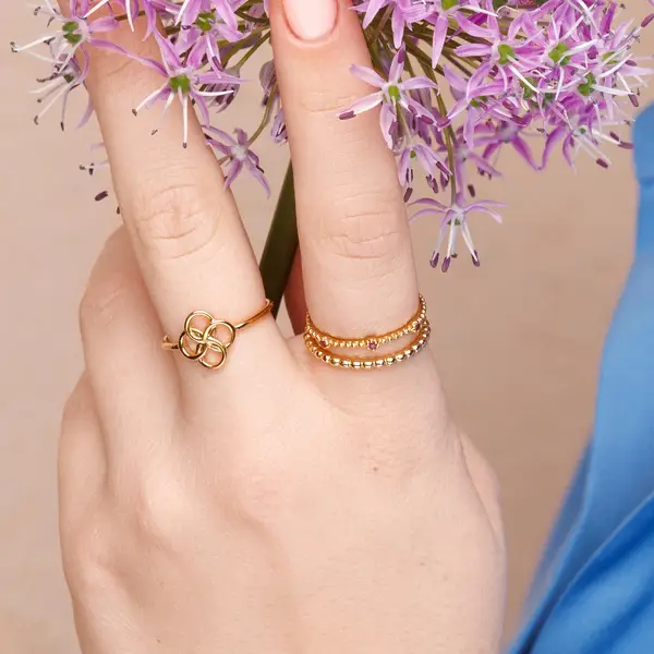 Leaf Jewelry Ring Clover Charm, 925 Sterlingsilber Begrenzte Freigabe
