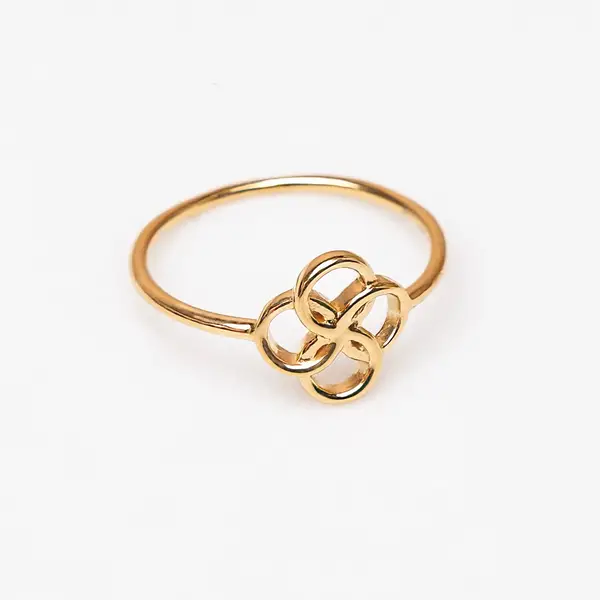 Leaf Jewelry Ring Clover Charm, 925 Sterlingsilber Begrenzte Freigabe