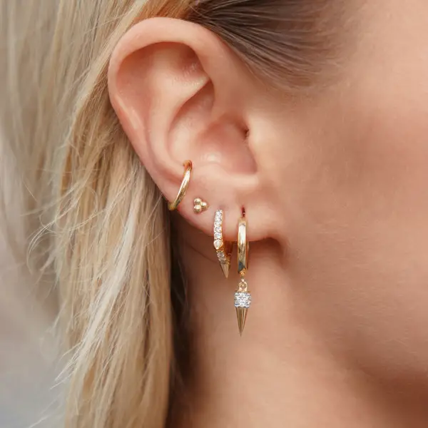 Leaf Jewelry Ohrstecker Bubble, 18 K Gelbgold vergoldet Speichern exportieren