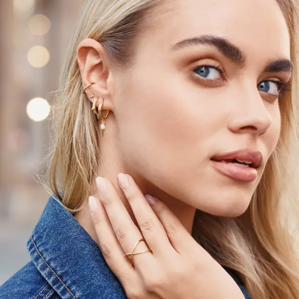 Leaf Jewelry Ohrstecker Bubble, 18 K Gelbgold vergoldet Speichern exportieren