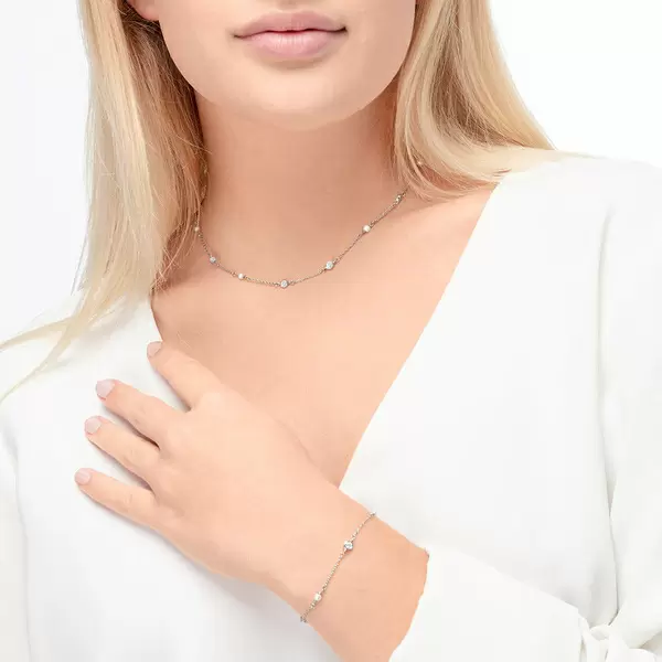 Leaf Jewelry Armkette Pure mit Süßwasserzuchtperlen, 925 Sterlingsilber zollfrei