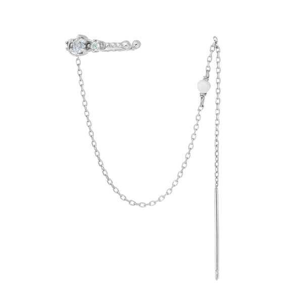 Leaf Jewelry Earcandy, Mondstein/Blauer Topaz, 925 Sterlingsilber 50% Rabatt für begrenzte Zeit