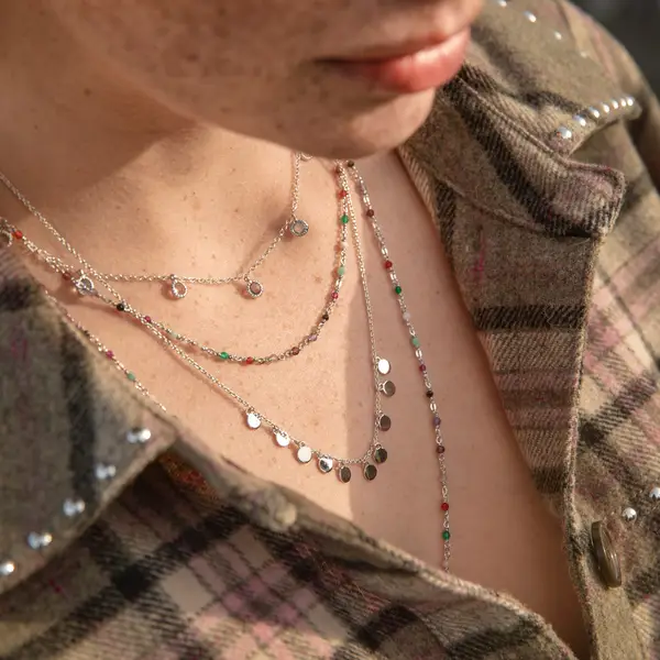 Leaf Jewelry Halskette Platelet, kurz, 18 K Roségold vergoldet Rabatte dieses Monats
